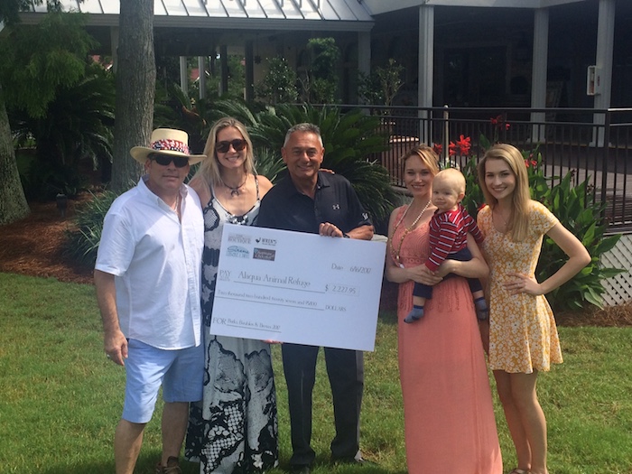 Jay Powell (Owner, Chapeau & Chocolat), Wren Youngbeck (Owner, Wren’s Village Boutique), Joe Capers (Chairman of the Board, Alaqua Animal Refuge), Abbie Reeves (Owner, The Dressing Room Boutique), and Jamie Rhodes (Sales Associate, Sirens Lingerie & Swim)